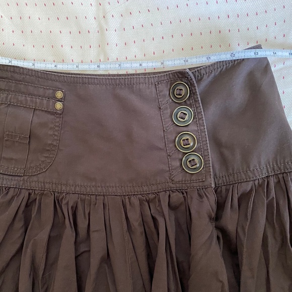 Y2K Cotton Short Skirt XS with Flounce, Pocket and Metal Details - Picture 8 of 10